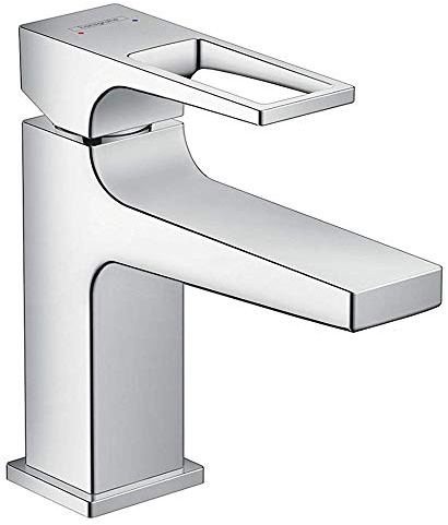 hansgrohe Kran i metropol (kran med utloppshöjd 100 mm och push-open avloppsarmatur, lång pip 127 mm) krom