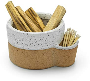 Bursera Terrakotta keramisk skål, träd planterat med varje beställning, fläckande brännskål för salvia, Palo Santo trä, form för ljus, ljusbehållare, fläckar, dekorativ och rökelsebrännare
