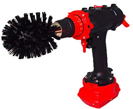 Kornely Premium Drill Brush Professional – Ultra-Stiff 8.5 cm Black | Scratch-Free Heavy-Duty Cleaning Brush for Concrete, Brick, Stone, Metal, Masonry, Garage, BBQ Grills, Rust and Construction Tools