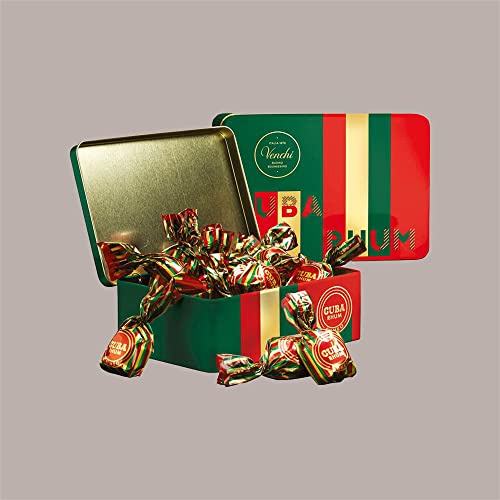 LUCGEL Srl (200 gr) Caja con Chocolates Surtidos CUBA RHUM VENCHI Lata x Caja Regalo