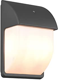 Moderne LED Außenwandlampen / Hausnummernleuchten mit Dämmerungssensor, Anthrazit