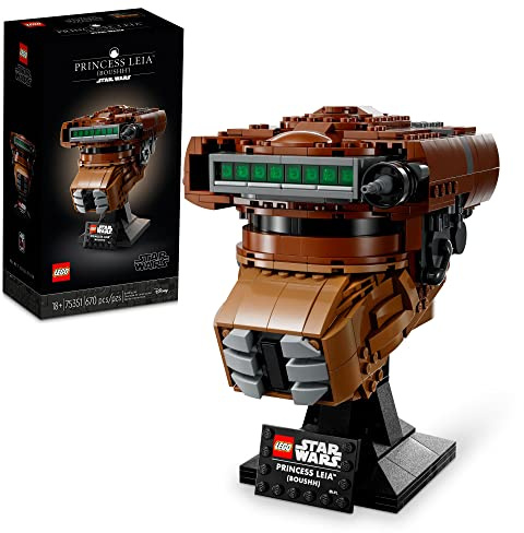 Lego 75351 Star Wars Le Casque de la Princesse Leia (Boushh) célèbre Le 40e Anniversaire d'une scène Classique avec Cette pièce d'exposition à construire18+ 670 pièces