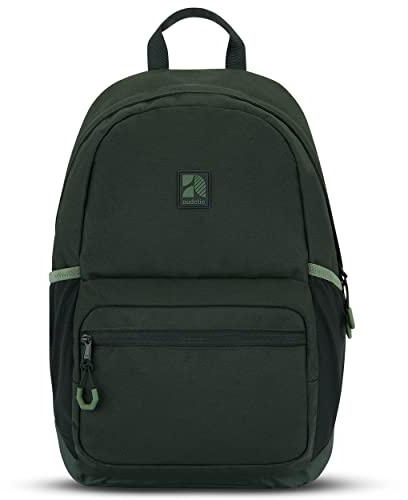 AUDETIC Schulrucksack Mädchen und Jungen Teenager Grün - Flex - Rucksack Damen & Herren mit 16 Zoll Laptop Fach für Schule & Freizeit - Wasserabweisend