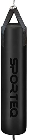 Sporteq Dyno - Saco de Boxeo Pesado para Adultos, Hombres y Mujeres, Saco de Boxeo con Anillo Colgante de Acero para Entrenamiento Deportivo, Boxeo, Karate, Kickboxing