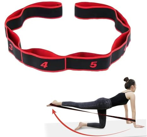 1 Pezzo di Yoga Stretching Belt, Cinghia Yoga, Cintura di Allungamento Yoga, Elastico Fasce di Resistenza, Cinghia Elastica per Yoga, per Yoga, Pilates, Allenamento di Danza, Fitness