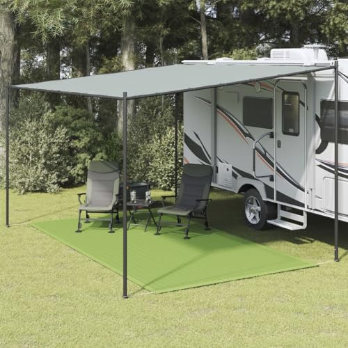Tidyard Zeltteppich Outdoor-Teppich Zeltboden Vorzeltteppich Campingteppich Markisenteppich Outdoor Zeltunterlage Hellgrün 250x400 cm HDPE