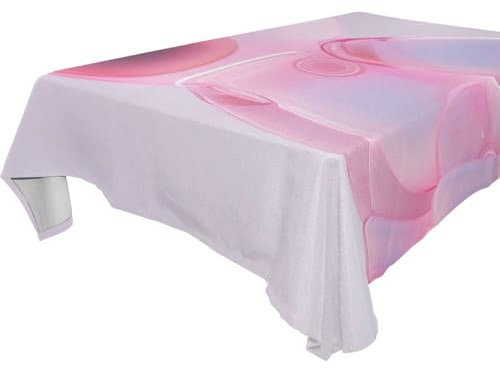 famyily Peach Jelly Robot wipeable tablecloth wipeable for kitchen&dining room Christmas 6ft-8ft wrinkle resistant indoor blue table cover 1-pack，size 54x72