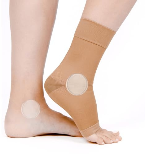 Heclia Lot de 4 coussinets en gel pour cheville - Accessoires de patins à roulettes pour homme et femme - Accessoires pour bottes de patinage sur glace, hockey, randonnée, équitation, skateboard