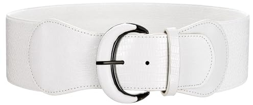 WERFORU Femme Ceinture Élastique Large Femme Ceinture Stretch Taille Cinch avec Boucle pour Robes