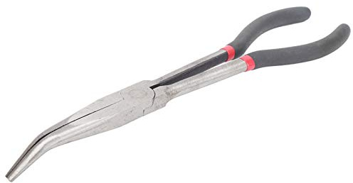 Akozon Pinza a Becchi Ricurvi Pinza con Manico Esteso 11 Pollici con Angolo di 45 Gradi - Spazi Stretti e Aree Limitate Strumento Hardware