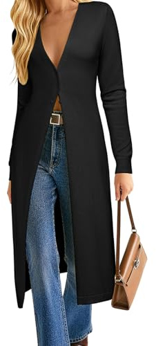 GRACE KARIN Womens Long Cardigan Trendy, Lightweight Knit Dusters Coat