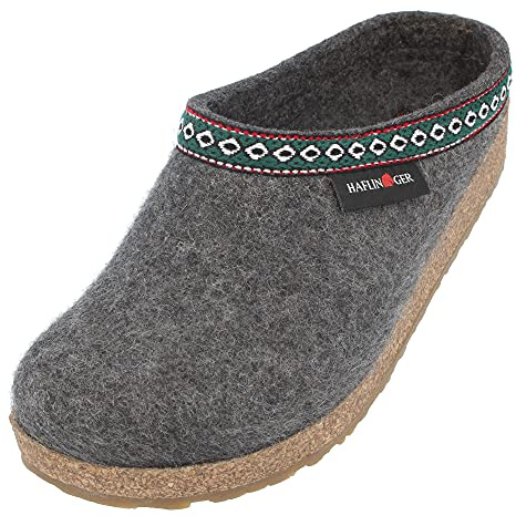 HAFLINGER GZ Clog - Grey, 9 Women/7 Men