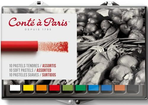 Conté à Paris Soft Pastels with 10 Assorted Colors