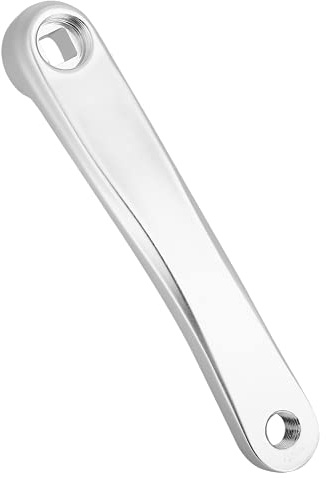 Alomejor Fahrrad Kurbelarm 170mm Aluminiumlegierung Fahrrad Linke Hand Kurbelarm Kettensatz für Rennrad Mountainbike(Quadratisches Loch-Silber)