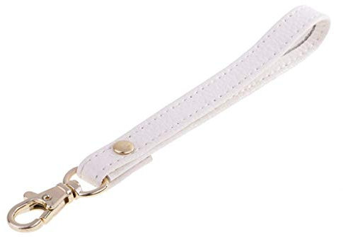 Tenlacum - Borsetta da Polso in Vera Pelle, con Cinturino da Polso Bianco