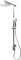 Schulte DuschMaster Rain II mit Umsteller White Style, Kopfbrausenform rund, Duschystem mit Kopf- und Handbrause, D96304