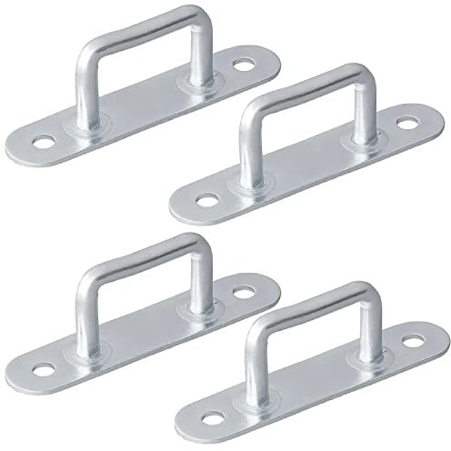 Preiswert & Gut 4 x Öse Anhänger Deichsel – Stahlöse für Planen, Befestigungsösen für zuverlässige Ladungssicherung mit Einer von Maße: 72 x 16 x 25mm, für Planenösen