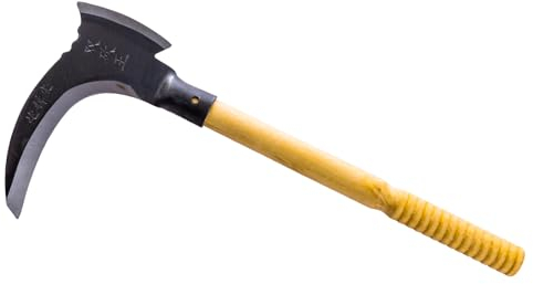 Ljxquisite Général Acier au Manganèse Tondeuse Faucille Métal Durable Outil de Coupe Ménage Agricole Outils Multifonctionnel Double Faucheuse pour Outils de Jardin (A)