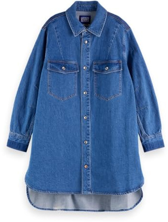 Scotch & Soda Washed Denim Mini Shirtdress — Art from The Heart Vestido Informal Mujer (Pack de 1)