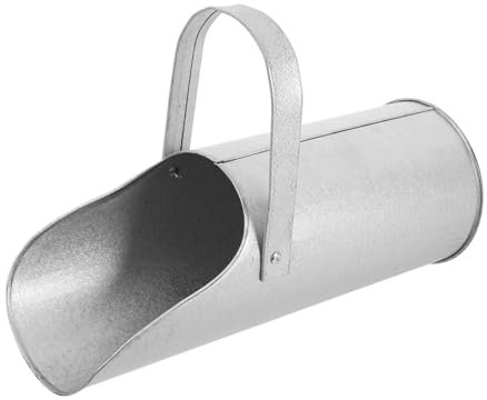 jojofuny Trémie à cendres en béton seau à cendres avec anse outils de plâtrage remplisseur de sacs de sable outils secondaires outil entonnoir Matériel de chantier le fer Silver