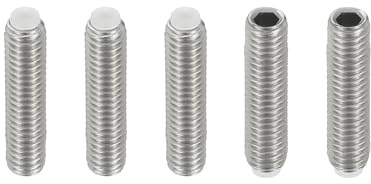 PATIKIL Vis Sans Tête M6x25mm Pointe en Nylon, 5Pcs Vis à Tête Creuse Hexagonale Métrique en Acier Inoxydable 304, Antidérapantes, à Entraînement Hexagonal Interne
