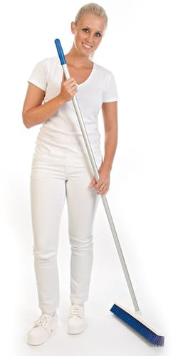 4 Stück Hygoclean Besenstiel | Aluminium, silber, L: 150cm, Besenstiel, Teleskopstiel, Aluminiumstiel