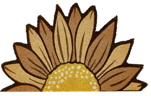 MY MAT Printed Coir Doormat, Perfect for Indoor and Outdoor Use, Large Welcome Mat for Front Door, Entryway and Patio My Mat Printed Coir Sunflowers