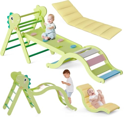 LOVIVO Ensemble de cadres d'escalade, ensemble triangulaire, jouets d'escalade pliables, triangle Montessori pour l'intérieur BHUGBHJ