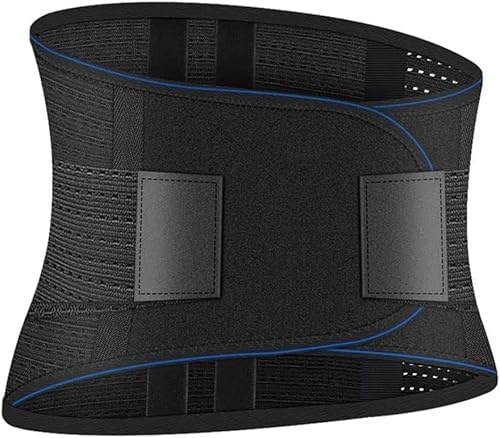 GRISHA Back Support Belt, Adjustable Lumbar Brace for Lower Back Pain Relief, Posture and Back Support for Men and Women (M)
