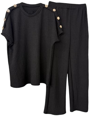 BESTITALIANUK 2 Piece Sets Tracksuit for Women Casual Summer Travel Vacation Outfits Short Sleeve Sweatsuits Matching Wide Leg Crop Pants Track_suits Lounge Sets