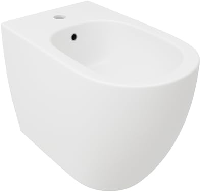 Bidet Filo Muro Infinity Bianco Opaco, Made in Italy – Sanitari Bagno Filomuro Moderni a Terra, Design Elegante e Raffinato - Facile Installazione, Alta Qualità e Comfort (Bidet, Bianco Opaco)