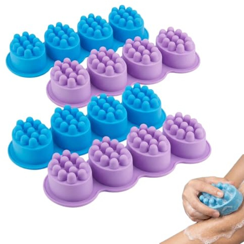 TCETCY 16 Pz Stampi per Sapone da Massaggio, Stampo in Silicone per Sapone Sapone Silicone Fatto Casa Stampo per Sapone Ovale Stampo per Sapone per Pettine per Capelli per Fai Da Te, Candele
