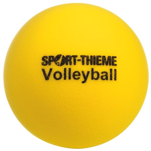 Sport-Thieme Soft Volleyball | Zeitlupeneffekt | Sehr gut springend | Für alle Ballsportarten geeignet | Offenporiger Schaumstoff | Farbe: Gelb | Gewicht: 280 g | Durchmesser: 210 mm