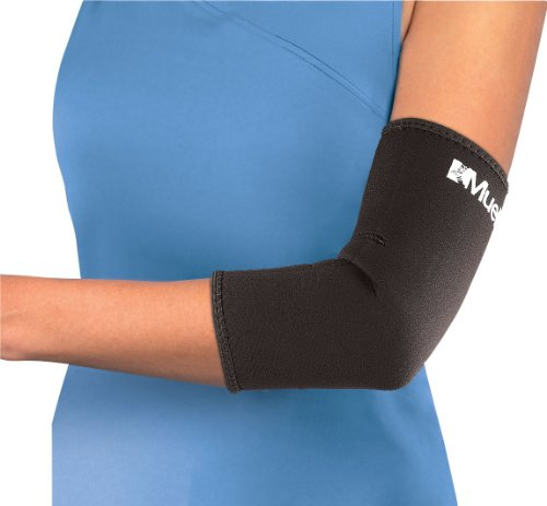MUELLER Sports Medicine Elbow Compression Sleeve, Elbow Brace for Pain Relief for Men and Women, For Tennis, Golf, Painting, Factory-Line Work, and More, Black, X-Large