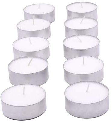 Glo-Wax Giant Tea Lights 30 Pack – Extra Large Unscented Long Burning Tealight Candles for Home & Outdoor Ambience, 10-Hour Maxi Candles – White Wax Set for Decor, Events & Relaxation
