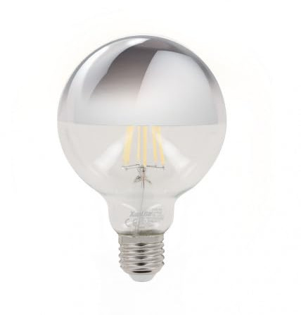 Xanlite Ampoule LED Vintage G95 Globe Culot E27 - Angle Éclairage 320°- A Filament 8W Équivalant 60W 850 Lm - Globe - Lumière Blanc Chaud- RFDE850B95TS
