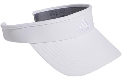 adidas Women's Visor – Match Athletic Clip-On Sun Hat for Sport & Training, White/White, S/M