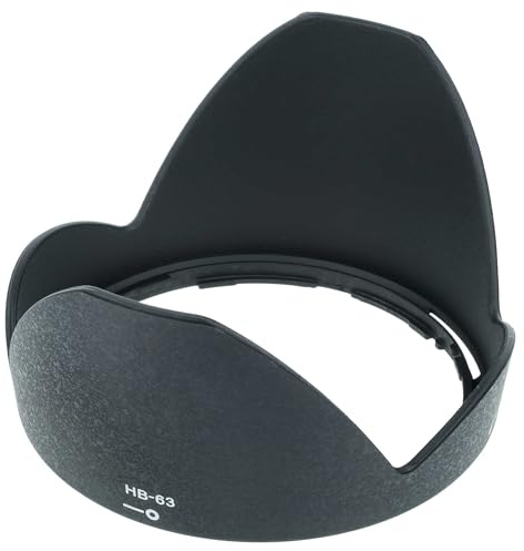 vhbw motljusskydd kompatibel med Nikon AF-S 24-85 mm f/3,5-4,5G VR 72 mm objektiv Svart, plast, tulpanformad, 10,3 cm
