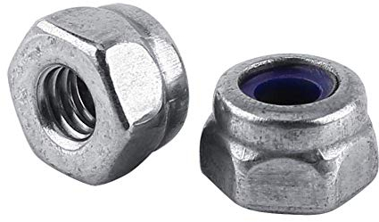 Écrou en acier inoxydable, écrous de blocage en acier inoxydable M2/M3 Écrous de blocage à écrou hexagonal avec insert en nylon pour écrous normaux de quincaillerie, véhicules(M2, 100pcs)