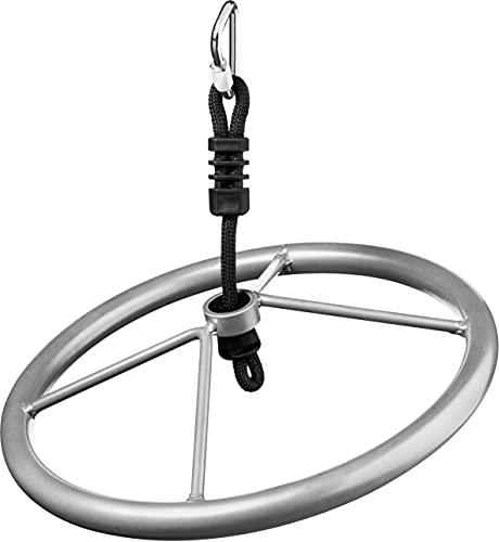 Slackers USA Ninja Wheel, pulverbeschichtetes Rad aus Stahl, Ø 35cm, inkl. Delta-Sicherheitskarabiner, zusätzliches Hindernis / Obstacle für die Slackers Ninja Line, 980028