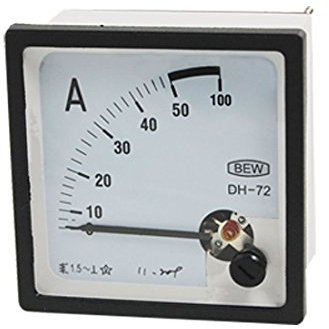 DH-72 - Esfera de rotación fina AC 0-50A, contador de panel de amperímetro analógico actual