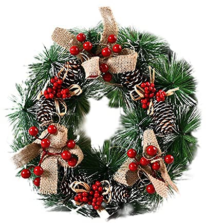 Spydge Ghirlanda Natalizia Riutilizzabile 30cm, Decorazione corona Natale per il caminetto, Porta d'ingresso, Grave Staire, Xmas Tree, Giardino, Giardino Ringraziamento, Decorazioni di Natale