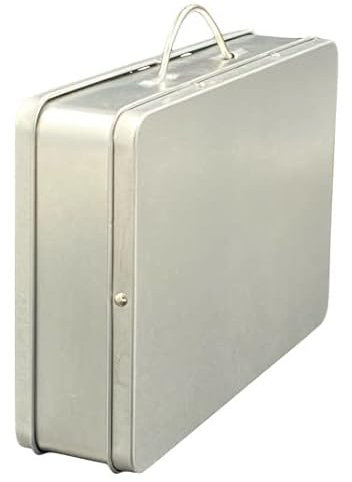 Reisekoffer Blank - Mini Dose - rechteckige Bonbondose mit Henkel - lebensmittelecht - Volumen 0,8L - Maße: 17,4 x 11,5 x 4,0 cm