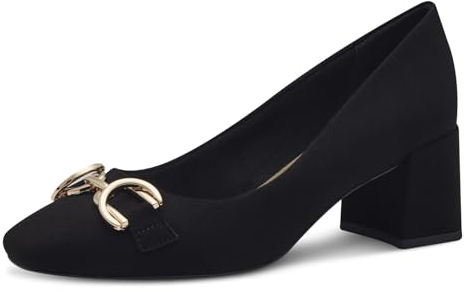 MARCO TOZZI Damen Pumps mit Blockabsatz Vegan, Schwarz (Schwarz), 39 EU