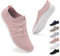 Geweo Barfußschuhe Damen Traillaufschuhe Leicht Training Fitnessschuhe Strand Straßenlaufschuhe Laufschuhe Wander Wald Sports Schuhe Für Frauen Outdoor Indoor Sneakers Rosa 39EU