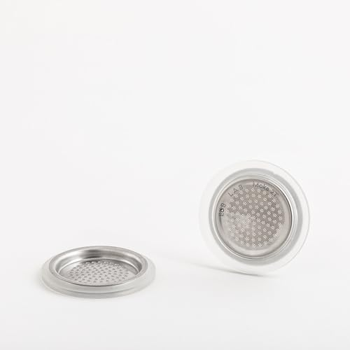 VeryBarista E&B Lab Competition Moka Filter (2 Cup) - Stainless Steel - 1 Count - Compatible with Moka Coffee Pot