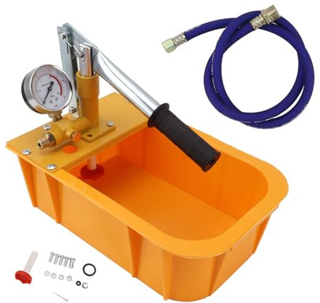 Manual Pressure Test Pump, Hydrostatic Pump Tester, Hydraulic Manual Water Pressure Test Pump, Manual Pipe Detector with Pressure Gauge