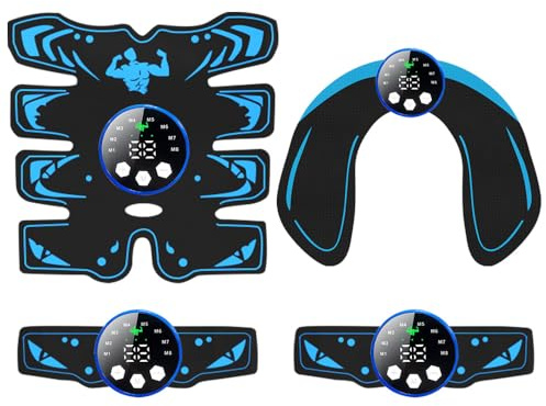 Strixorn EMS Intelligent Abdominal Trainer, Muscle Electronic Exercise Fitness Equipment, Effective Abdominal Shaping with Arm/Buttocks/Leg Training Device, 8 Modes & 29 Intensities