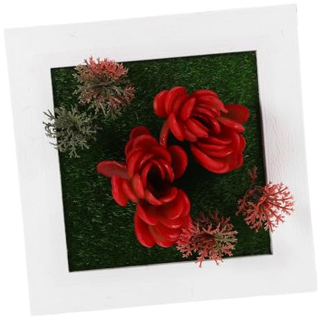 TOYANDONA Cadre Photo Murale Plantes Artificielles Décoration Suspendue avec Succulentes Réalistes pour Intérieur Et Extérieur Décor Simulé Élégant Et Pratique