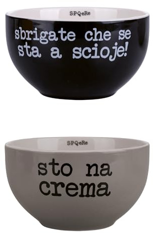 Villa d'Este Home Tivoli 1996 Set 2 ciotole gelato 520 ml in porcellana, S.P.Q.eRe